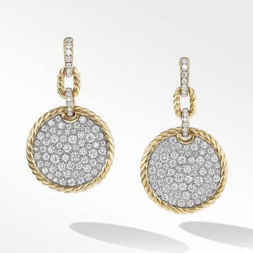DY Elements® Convertible Drop Earrings in 18K Yellow Gold with Pavé Diamonds