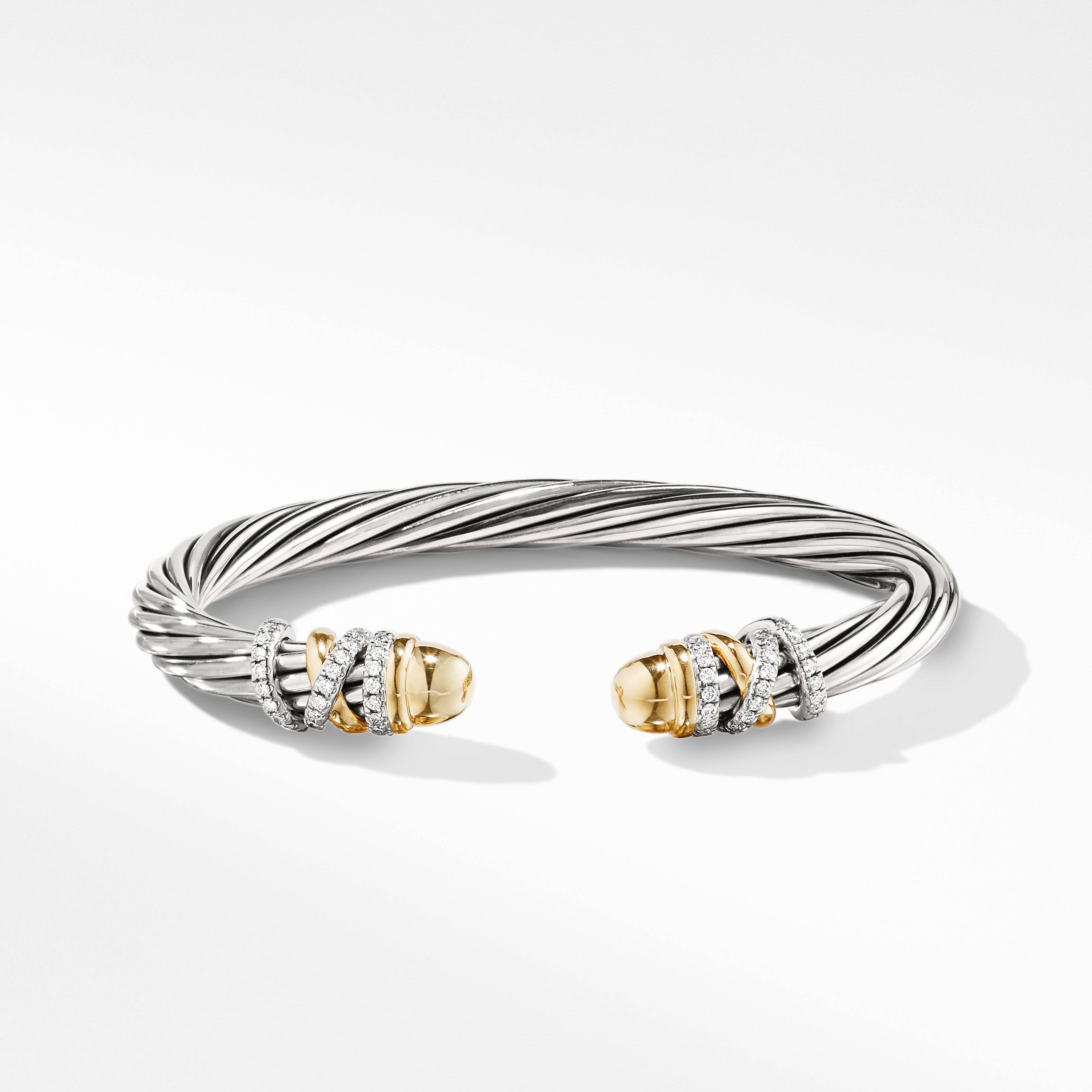 Helena Color Bracelet with 18K Yellow Gold Domes and Pavé Diamonds