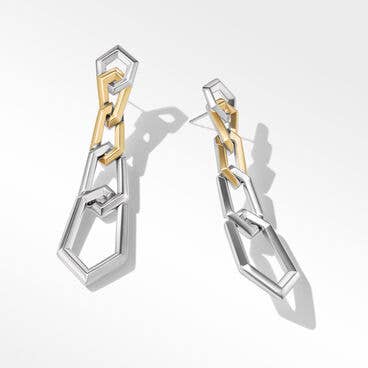 Carlyle™ Linked Drop Earrings in Sterling Silver with 18K Yellow Gold