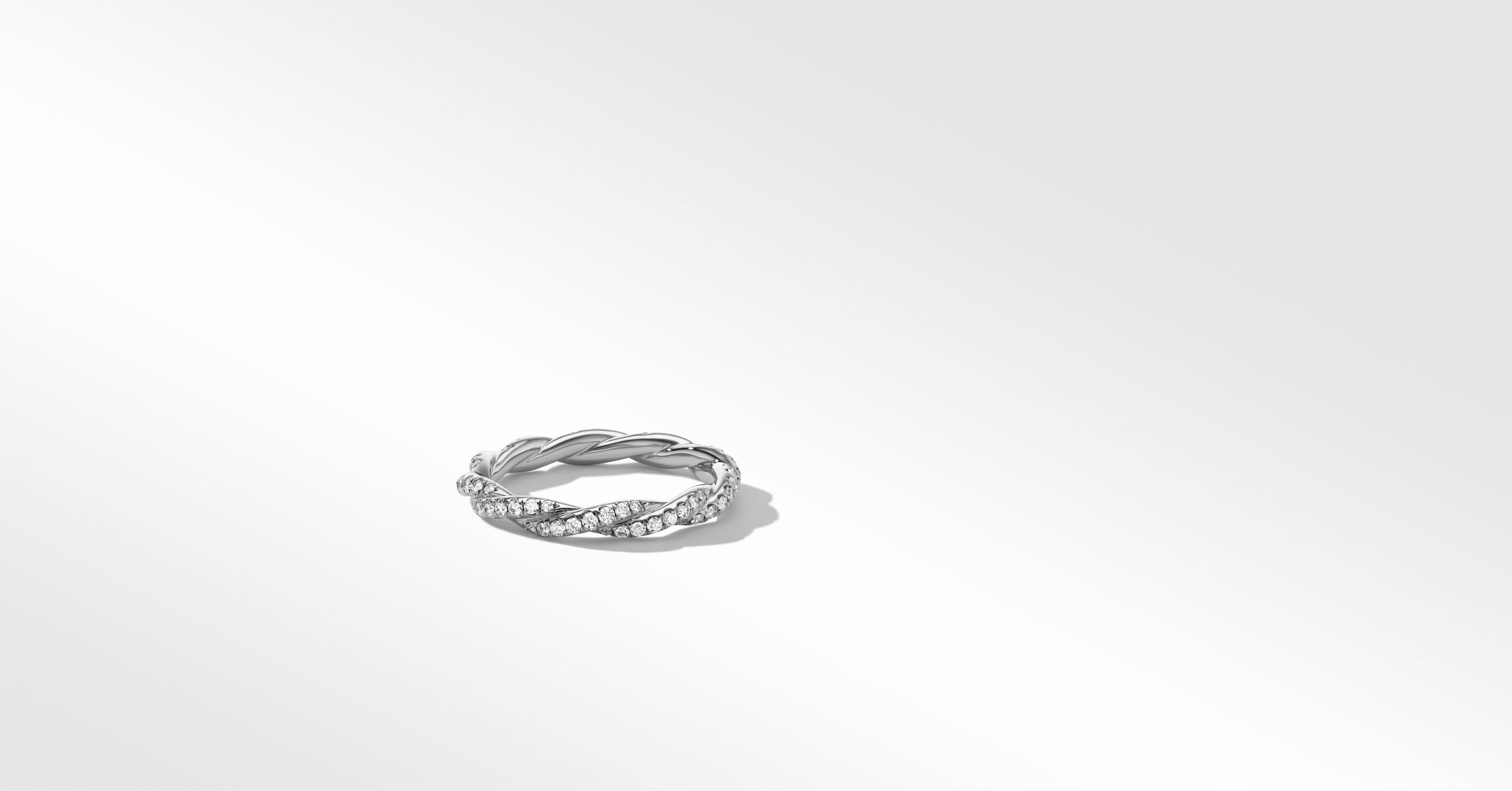 DY Wisteria® Band Ring in Platinum with 