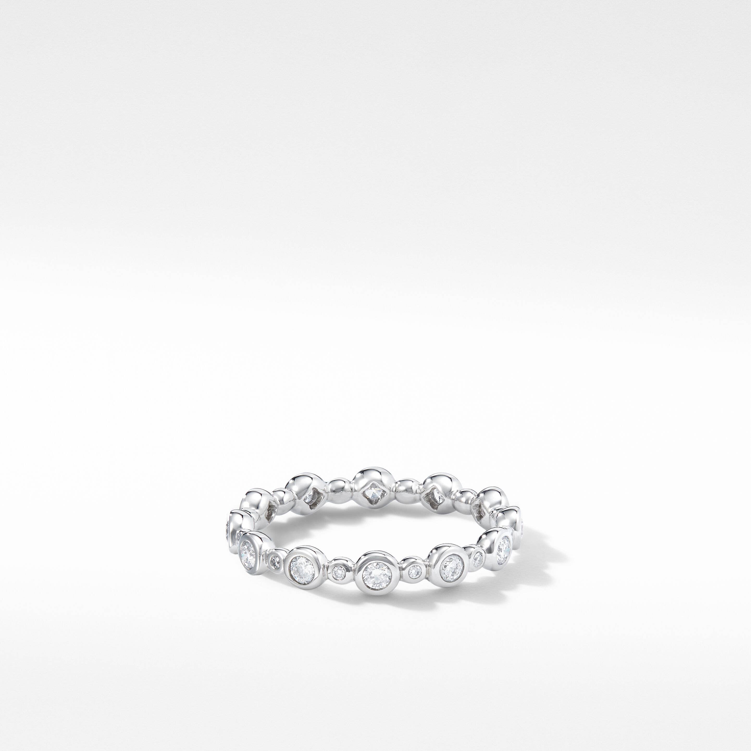 DY Starlight Band Ring in Platinum with Diamonds