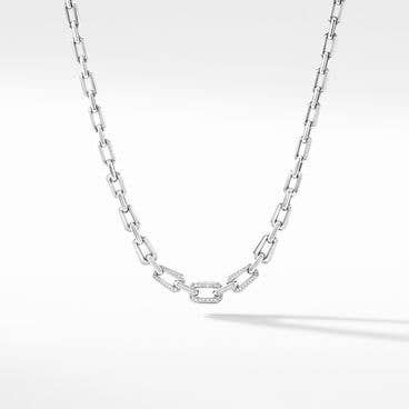 Novella Chain Necklace with Pavé Diamonds