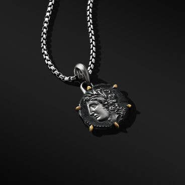 Virgo Amulet in Sterling Silver with 18K Yellow Gold
