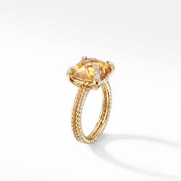 Chatelaine Ring in 18K Yellow Gold with Diamonds, 11mm