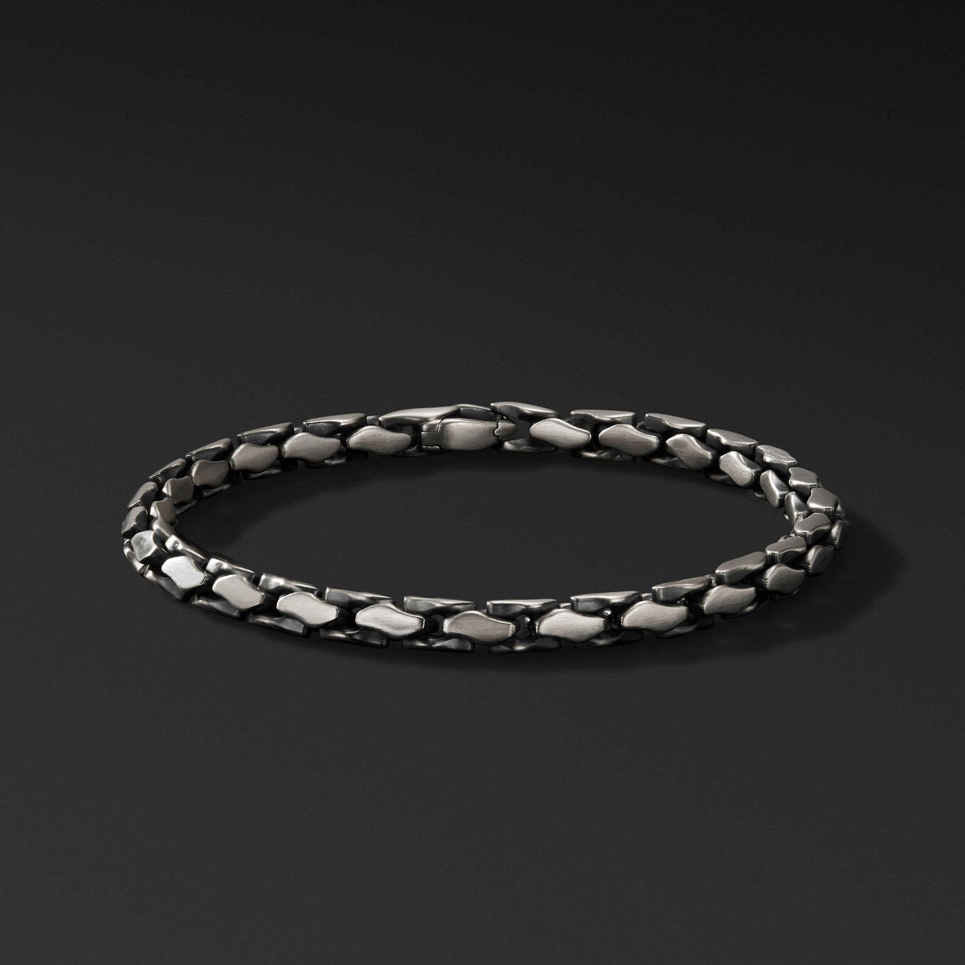 Fluted Chain Bracelet in Sterling Silver