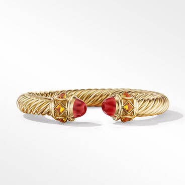 Renaissance Bracelet in 18K Yellow Gold with Carnelian and Madeira Citrine