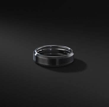 Beveled Band Ring in Black Titanium
