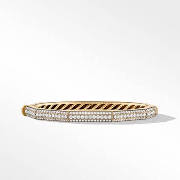Carlyle Bracelet in 18K Yellow Gold with Diamonds, 5.5mm