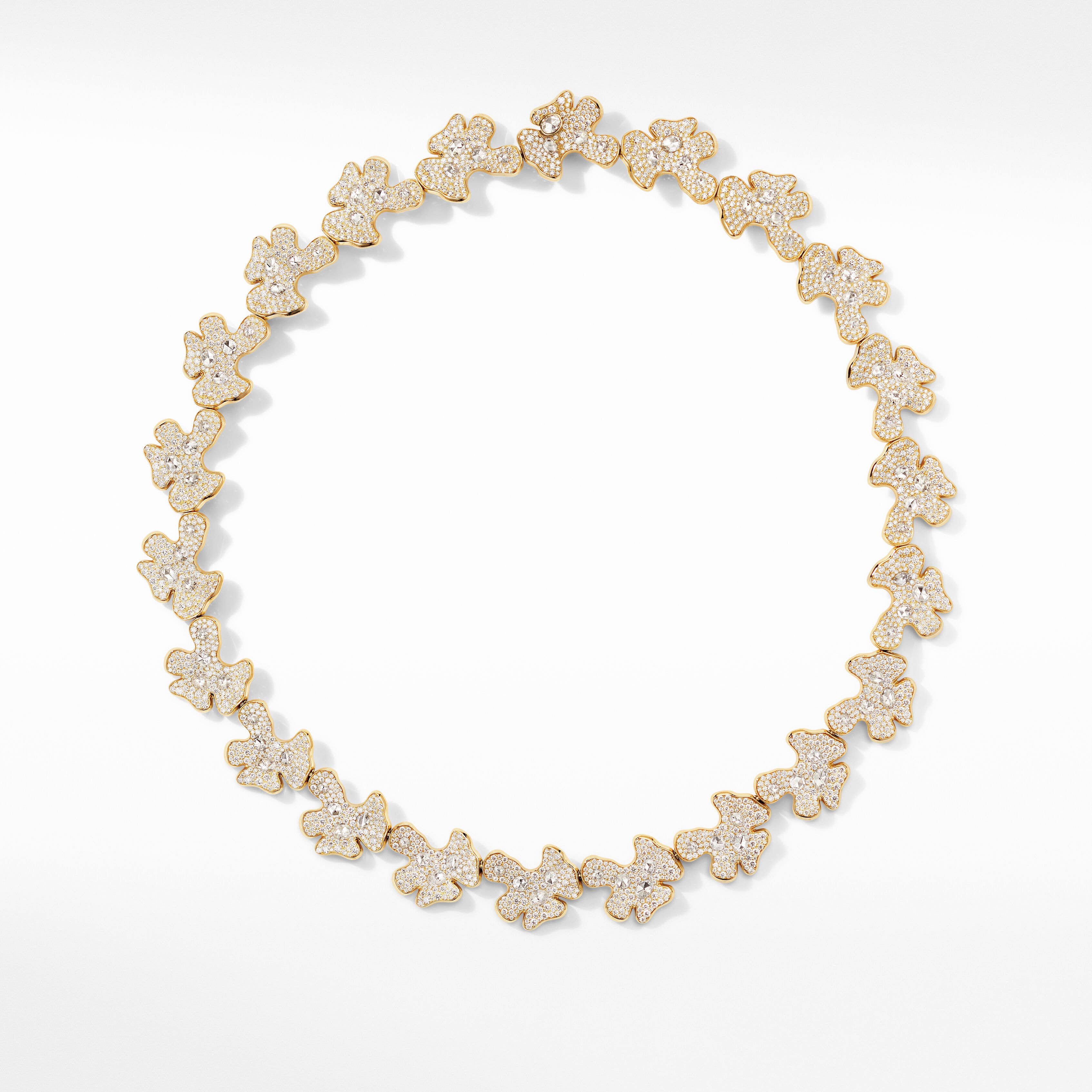 Day Petals Necklace in Yellow Gold with Diamonds