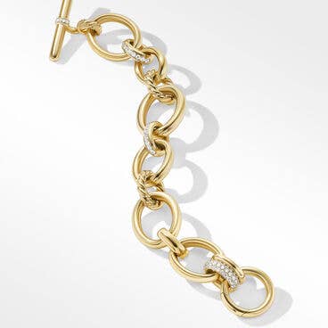 DY Mercer™ Chain Bracelet in 18K Yellow Gold with Pavé Diamonds