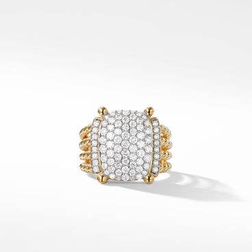 Wheaton® Ring in 18K Yellow Gold with Pavé Diamonds