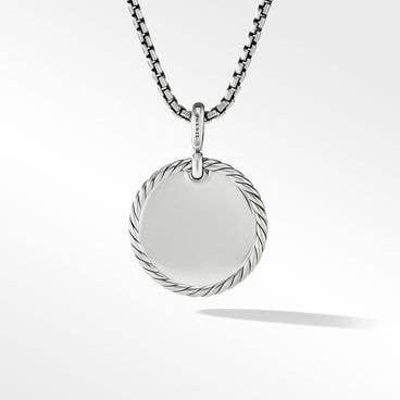 DY Elements® Disc Pendant in Sterling Silver with Pavé Diamonds