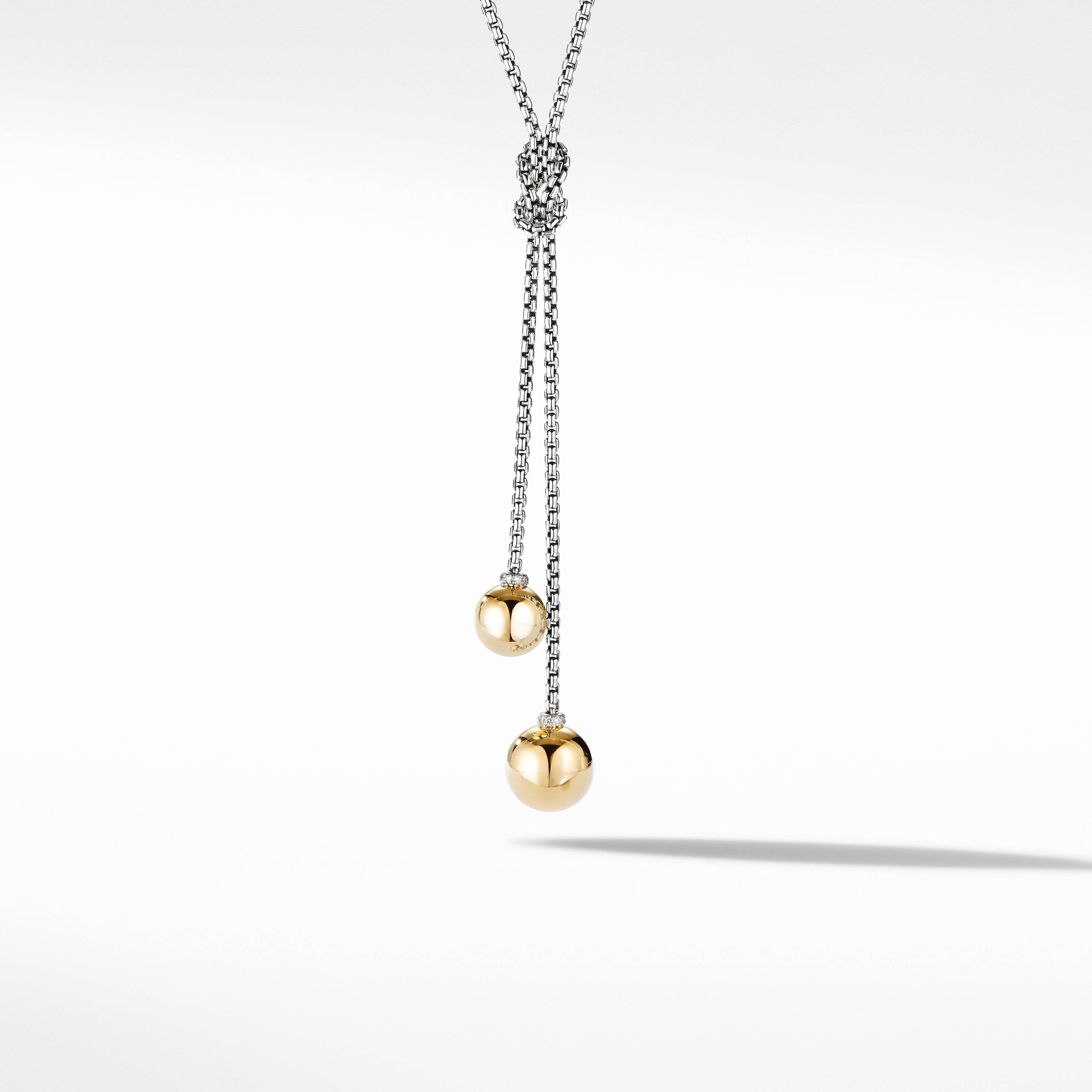 Solari Knot Necklace with 18K Yellow Gold and Diamonds