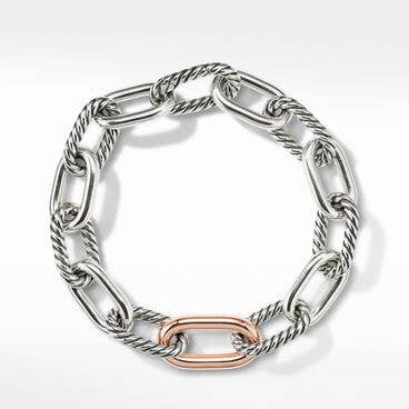 DY Madison® Chain Bracelet in Sterling Silver with 18K Rose Gold