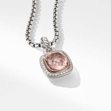 Albion® Pendant with Morganite, Pavé Diamonds and 18K Rose Gold