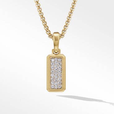 Streamline® Amulet in 18K Yellow Gold with Pavé Diamonds
