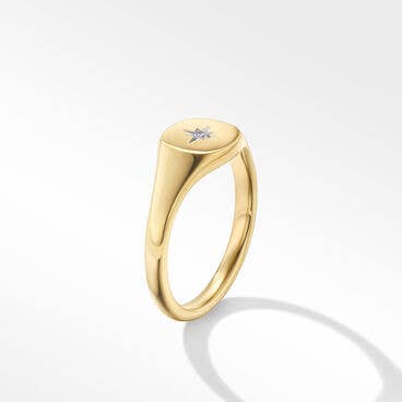 Cable Collectables® Starset Pinky Ring in 18K Yellow Gold with Diamond