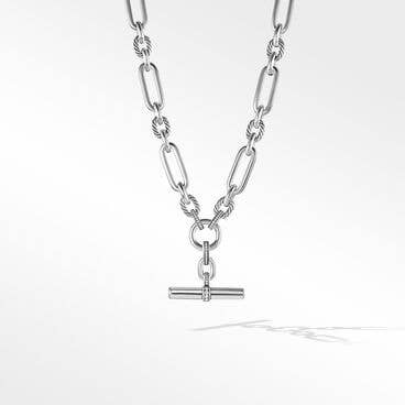 Lexington Chain Necklace in Sterling Silver with Diamonds, 9.8mm