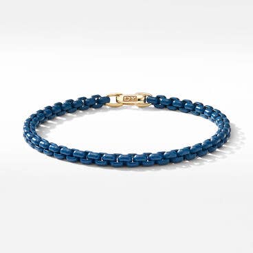 DY Bel Aire Chain Bracelet in Navy with 14K Yellow Gold Accent