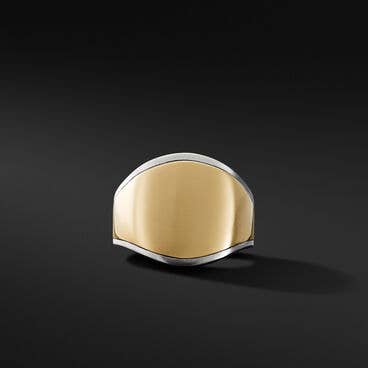 Streamline® Signet Ring with 18K Yellow Gold