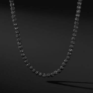 Spiritual Beads Necklace with Pavé Black Diamonds