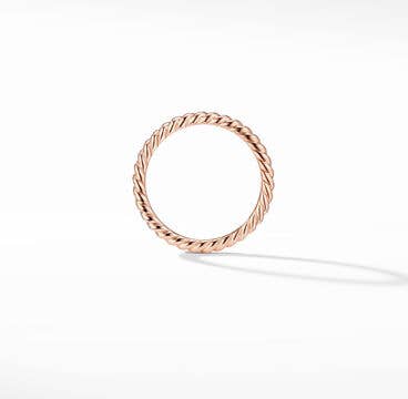 DY Unity Cable Band Ring in 18K Rose Gold