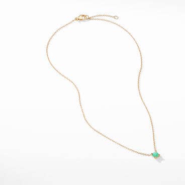 Chatelaine® Kids Necklace in 18K Yellow Gold with Chrysoprase