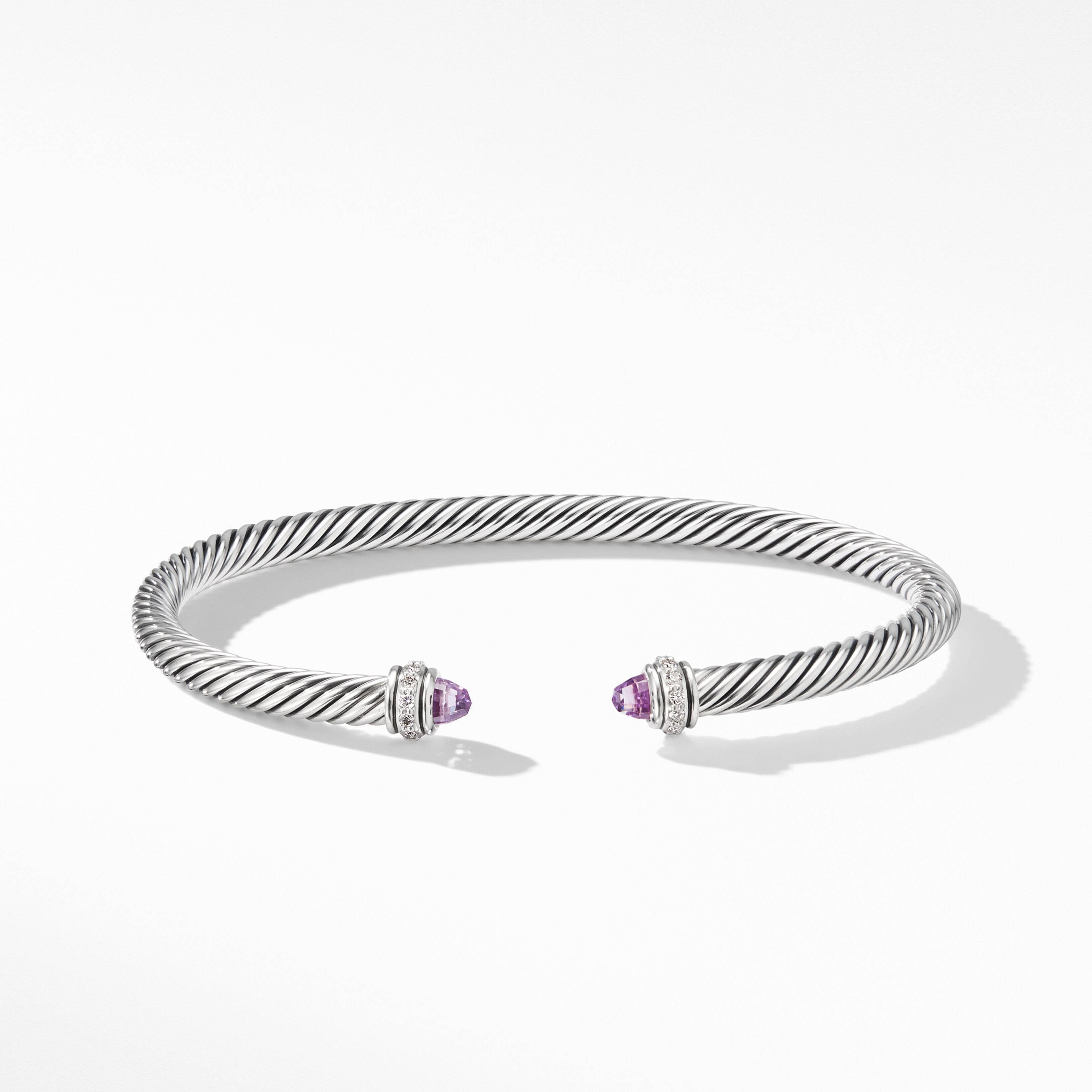 Cable Classics Colour Bracelet with Amethyst and Pavé Diamonds