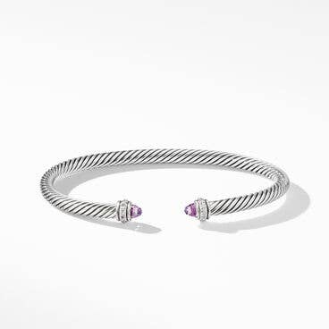 Cable Classics Color Bracelet with Amethyst and Pavé Diamonds