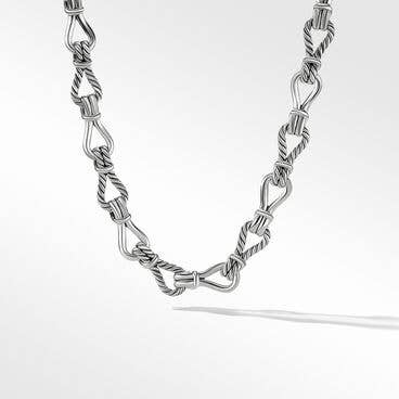 Thoroughbred Loop Chain Link Necklace in Sterling Silver