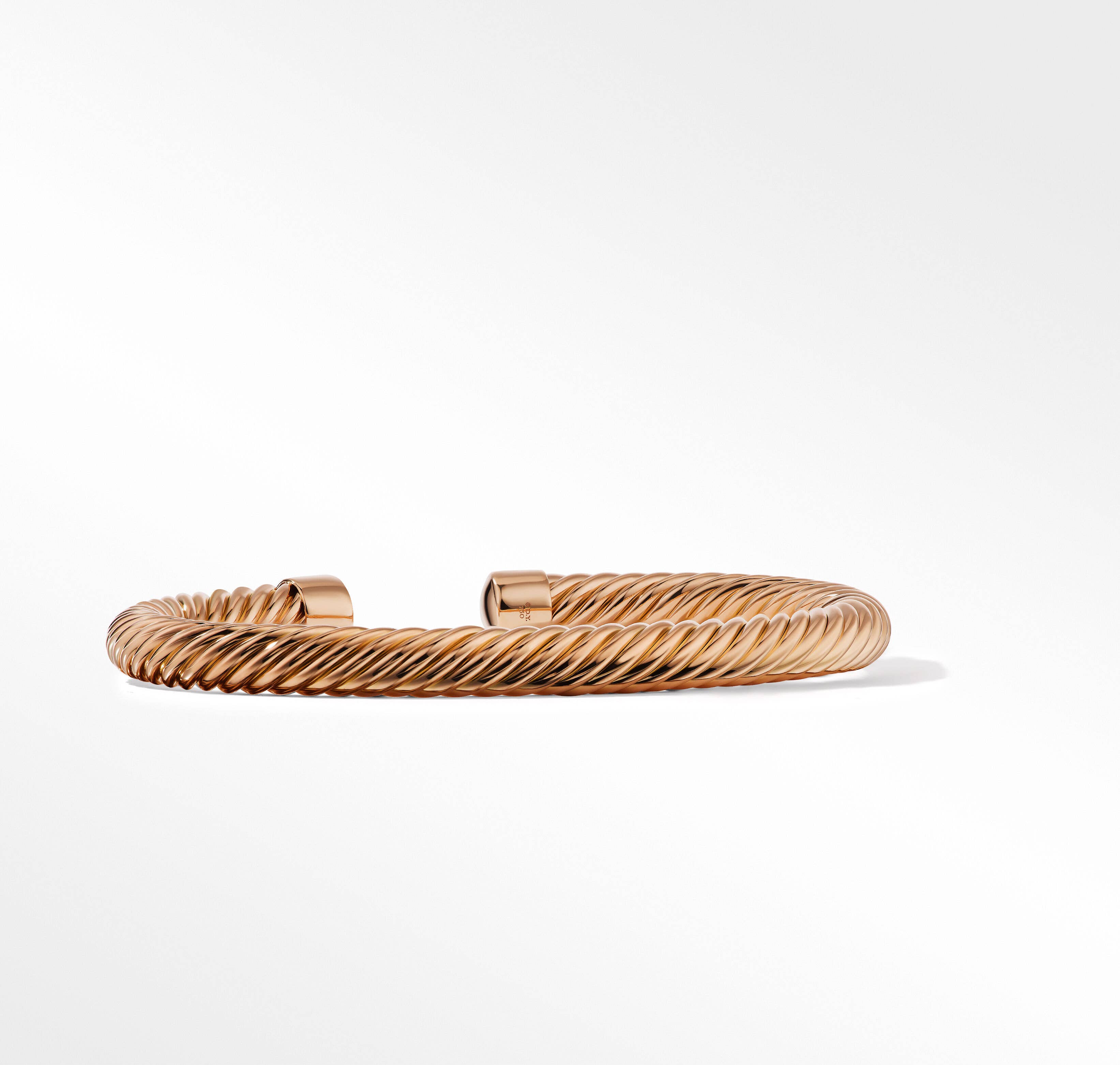 Cable Cuff Bracelet in 18K Rose Gold