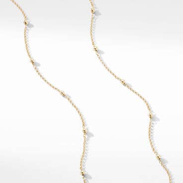Cable Collectibles® Bead and Chain Necklace in 18K Yellow Gold with Gold Domes
