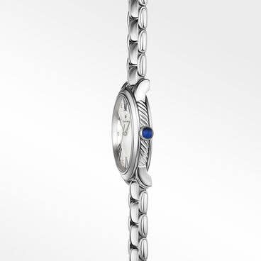 Classic Quartz Stainless Steel Watch with Diamond Bezel