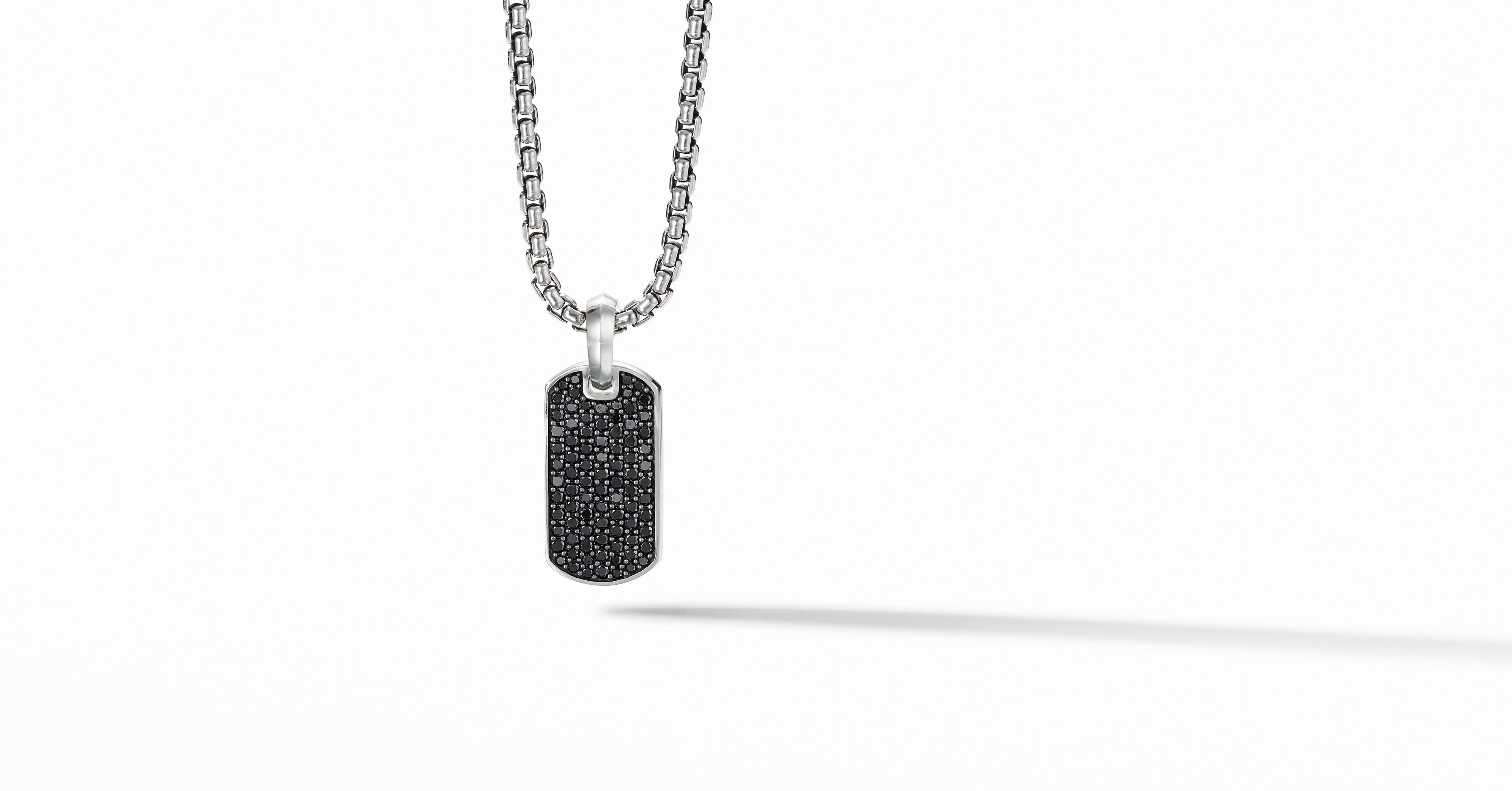 Pavé Tag with Black Diamonds