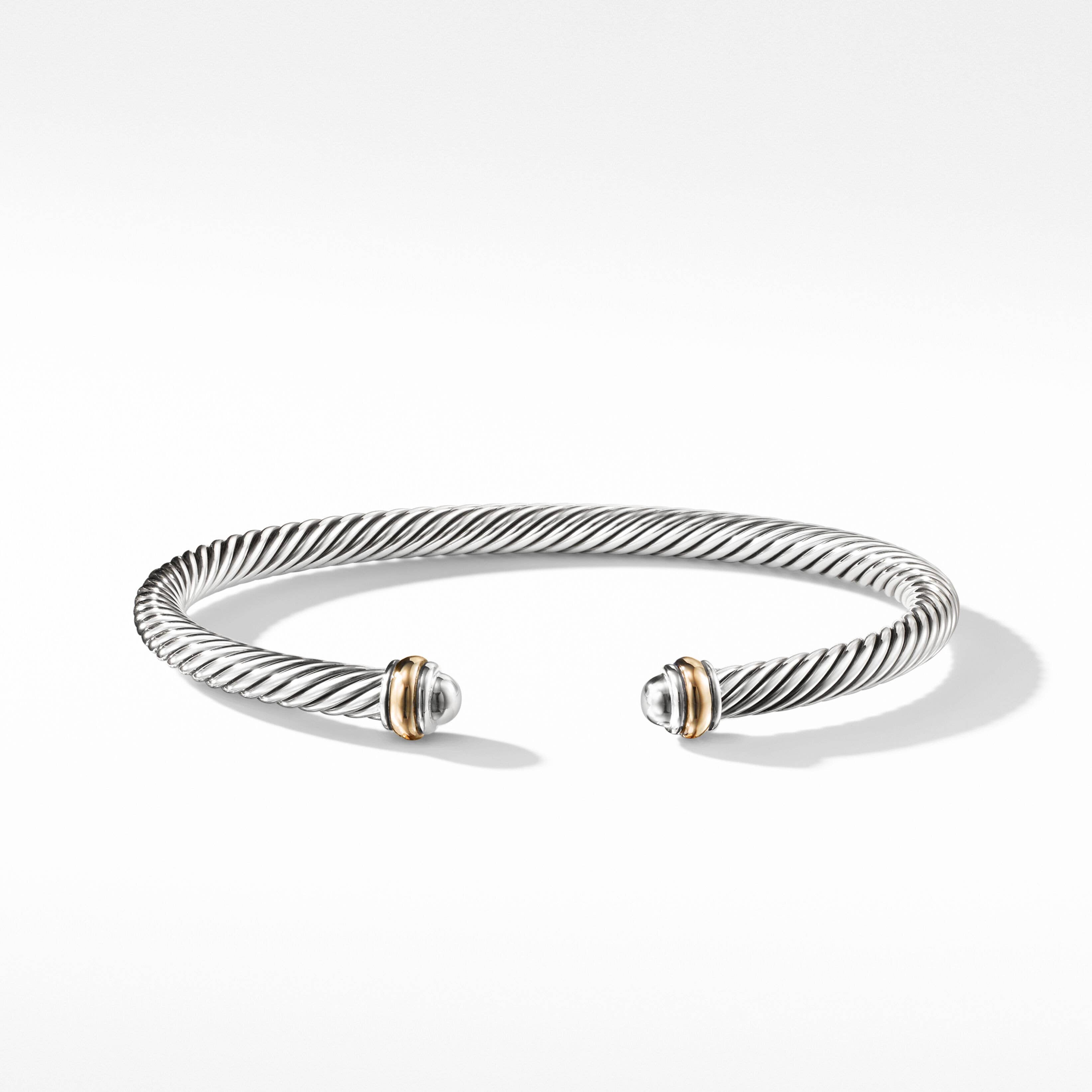 Cable Classics Bracelet in Sterling Silver with 18K Yellow Gold