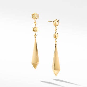 Modern Renaissance Drop Earrings in 18K Yellow Gold