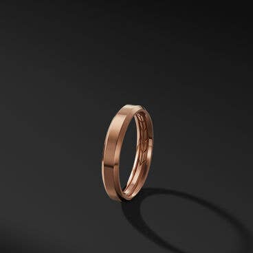 Beveled Band Ring in 18K Rose Gold