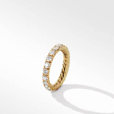 DY Eden Eternity Band Ring in 18K Yellow Gold with Diamonds, 3.2mm