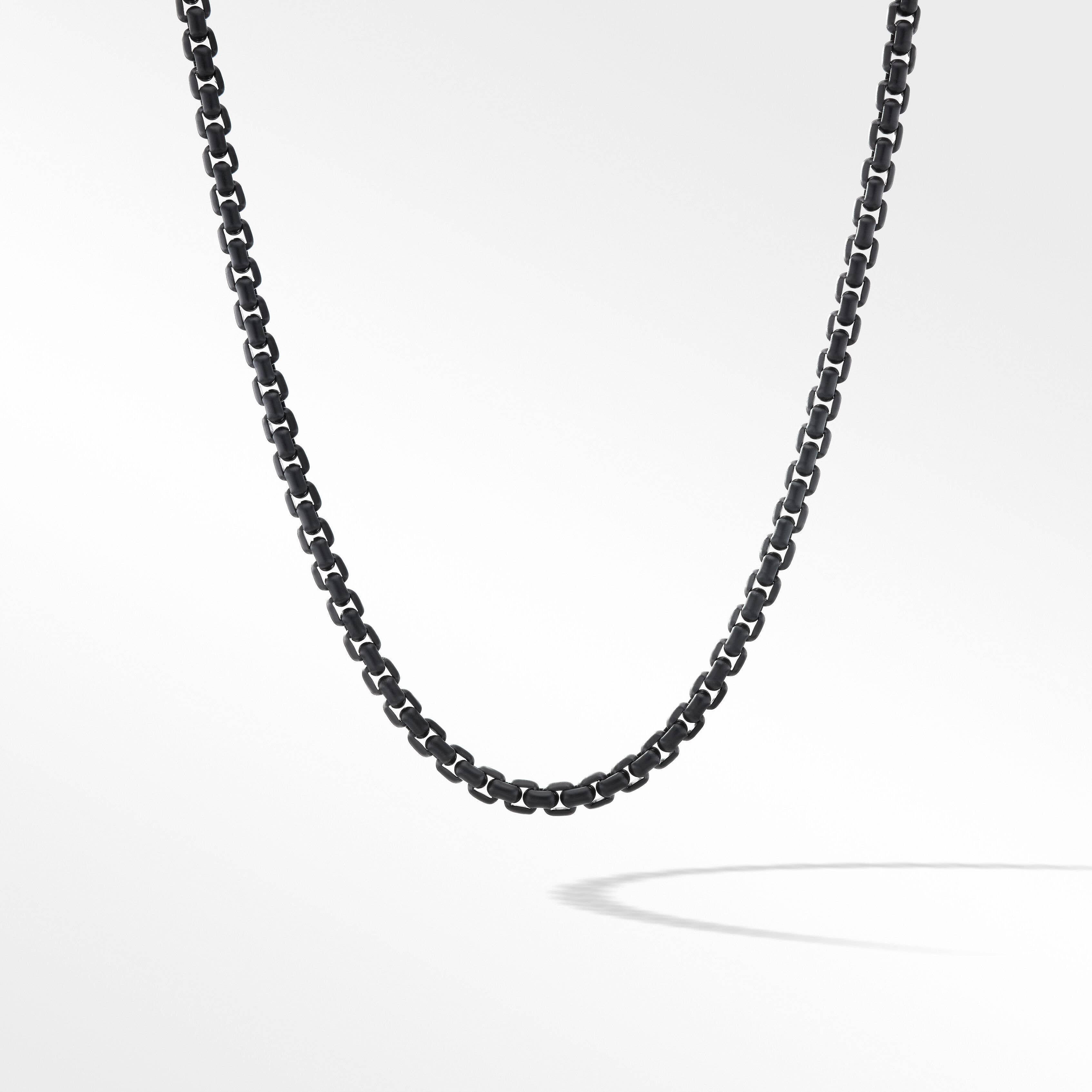 DY Bael Aire Chain Necklace in Black with 14K Yellow Gold