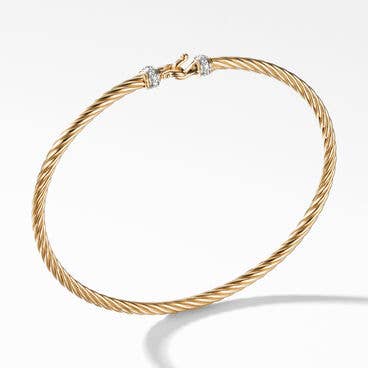 Buckle Bracelet in 18K Yellow Gold with Pavé Diamonds