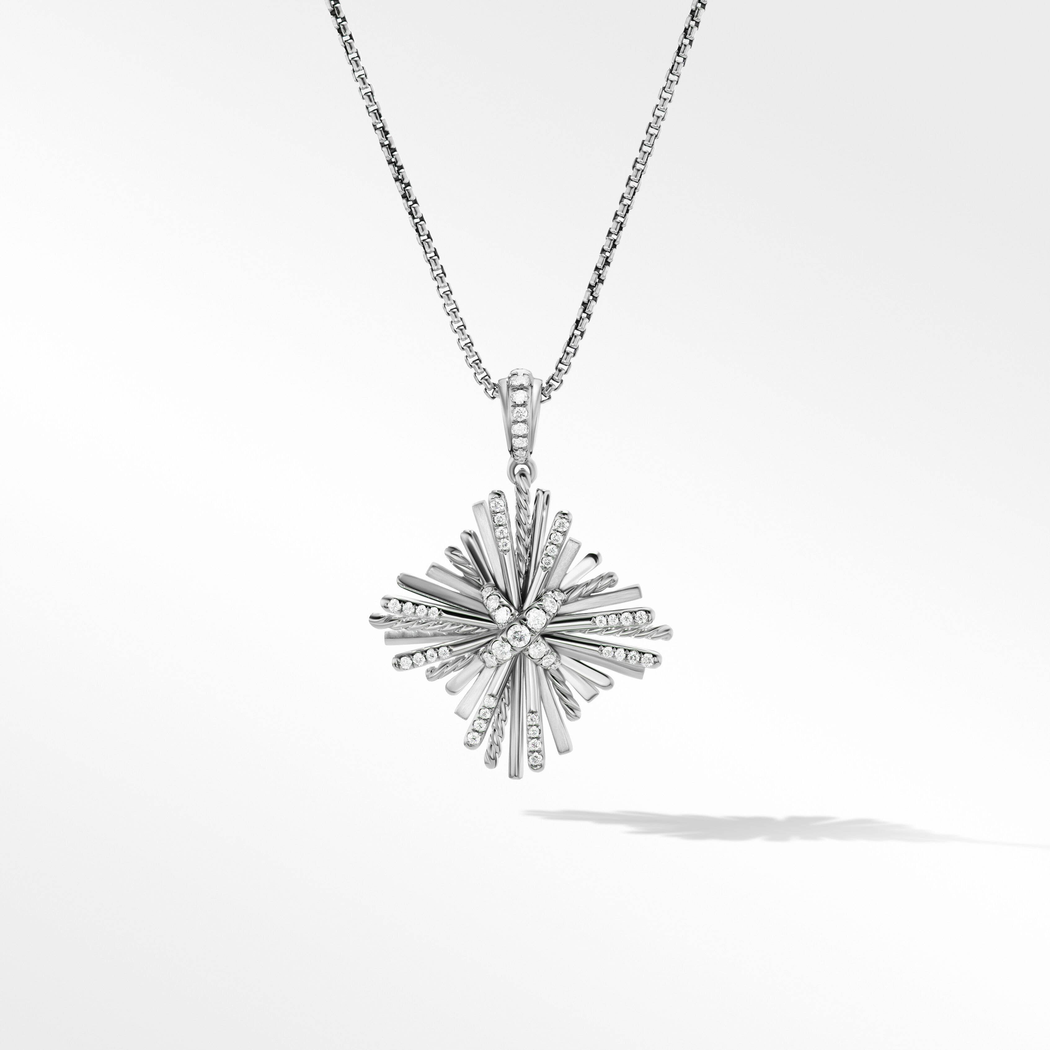 Angelika™ Four Point Pendant Necklace with Pavé Diamonds