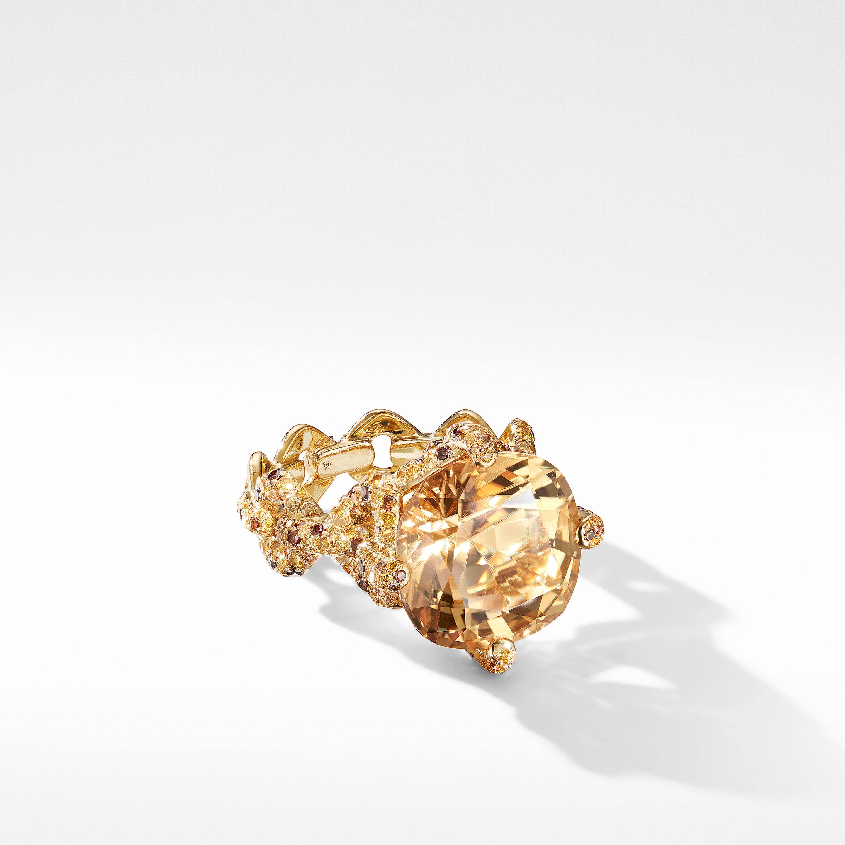 DY Lumina Ring in Yellow Gold with Diamonds