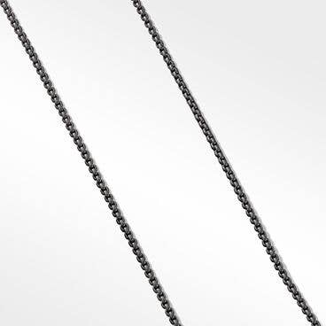 Box Chain Necklace in Darkened Stainless Steel, 2.7mm