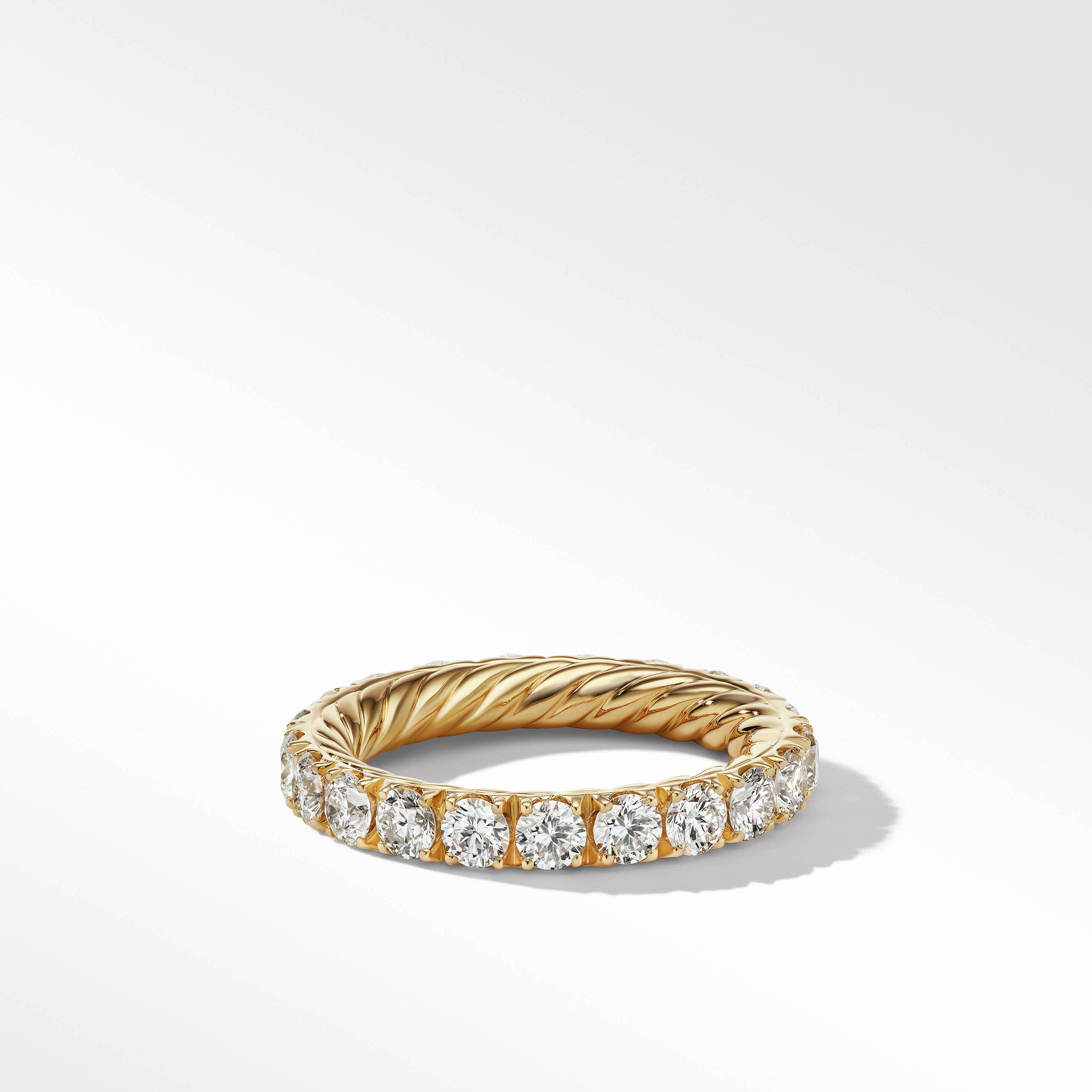 DY Eden Eternity Band Ring in 18K Yellow Gold with Diamonds