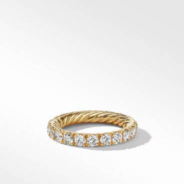 DY Eden Eternity Band Ring in 18K Yellow Gold with Diamonds, 3.2mm