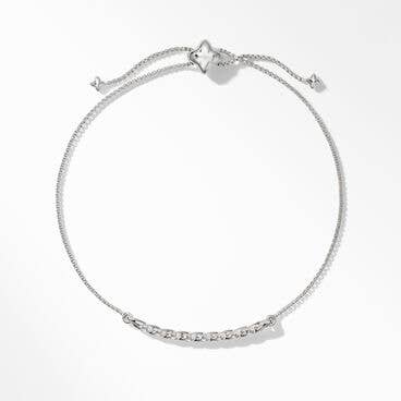 Petite Pavéflex Station Chain Bracelet in 18K White Gold with Diamonds