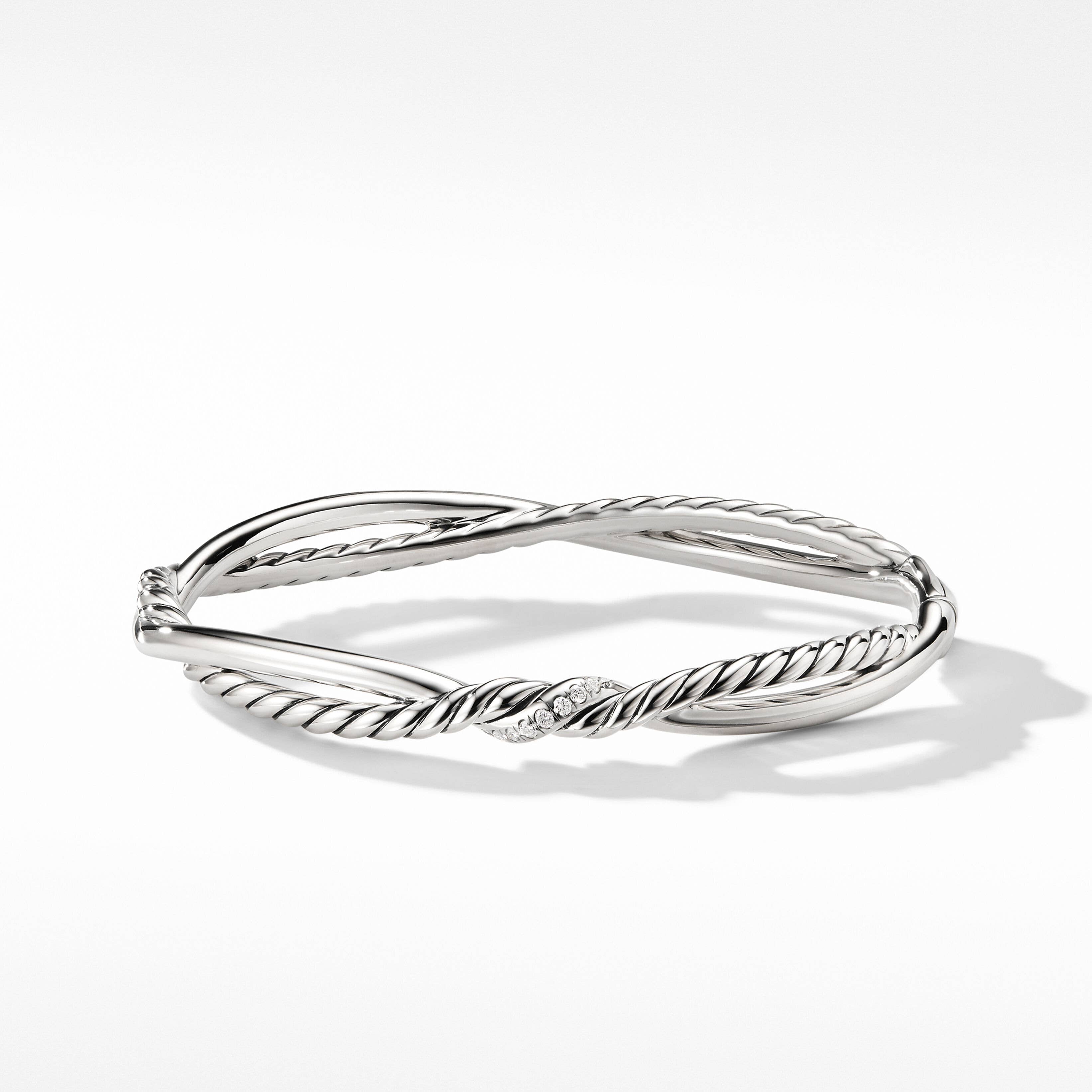 Continuance® Bracelet in Sterling Silver with Station Pavé Diamonds