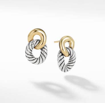 Belmont® Curb Link Drop Earrings with 18K Yellow Gold