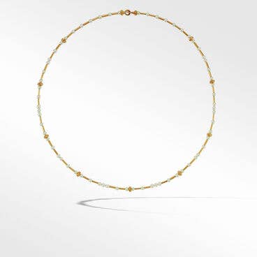 Fine Bead Flex Necklace in 18K Yellow Gold with Pearls