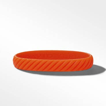 Cable Orange Rubber Bracelet